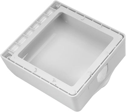 Fielect 2Pcs Weatherproof in Use Outlet Cover Plug Receptacle Protector for Retrofit Siding Construction Transparent 118 Type 210x100x47mm