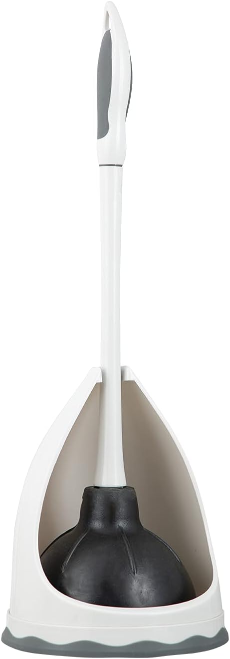 Superio Toilet Bowl Brush and Holder with Under Rim Cleaner for Bathroom, Toilet Brush and Caddy with Non Scratch Bristles and Under Rim Lip Brush