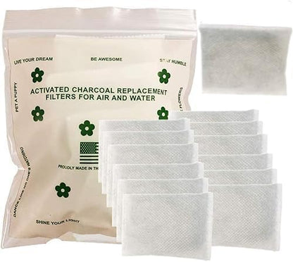 Green Piece® 24 Pack Overstuffed All-Natural Diaper Pail Deodorizer | Activated Charcoal Air Purifier Compatible with Diaper Pails, Shoe Closets, Trash Cans, Pets - Made in The USA by Green Piece