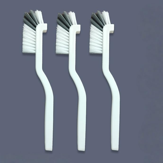 3 PCS Crevice Scrub Brush, Angle Cleaning Brushes for Kitchen Stiff Bristle Brushes for Sink/Tile/Shower/Corners/Crevice
