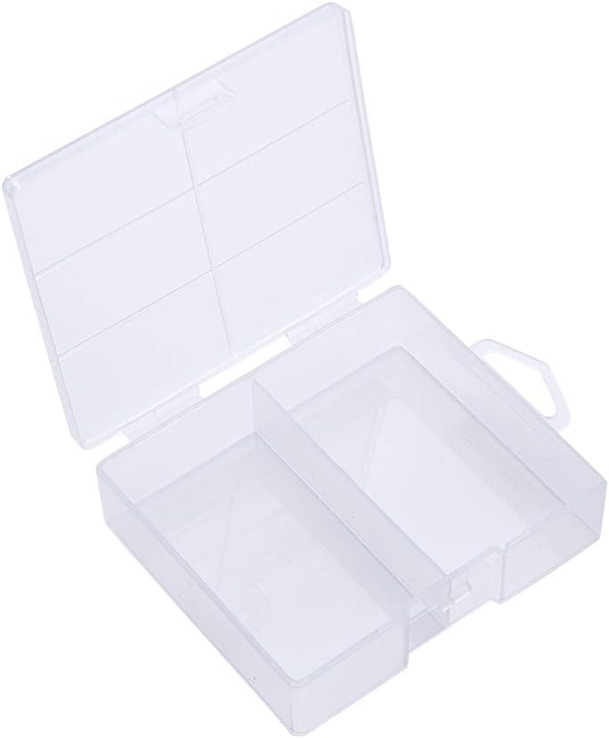 Fielect AAA/AA/C/D Battery Storage Case Holder Organizer Box Transparent