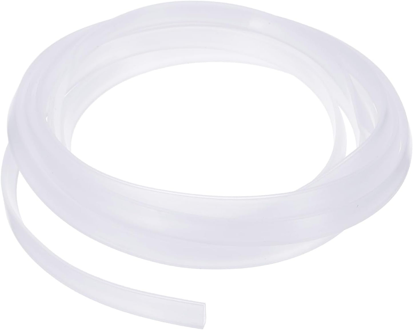 YOKIVE Clear Rubber U Channel Edge Trim, Silicone Door Seal Strip 3/16" Slot Fit for 5/32"-7/32" Edge | Metal Edge Guard Protector Great for Plywood, Glass, Sheet Metal (10-Feet)