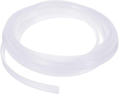 YOKIVE Clear Rubber U Channel Edge Trim, Silicone Door Seal Strip 3/16" Slot Fit for 5/32"-7/32" Edge | Metal Edge Guard Protector Great for Plywood, Glass, Sheet Metal (10-Feet)
