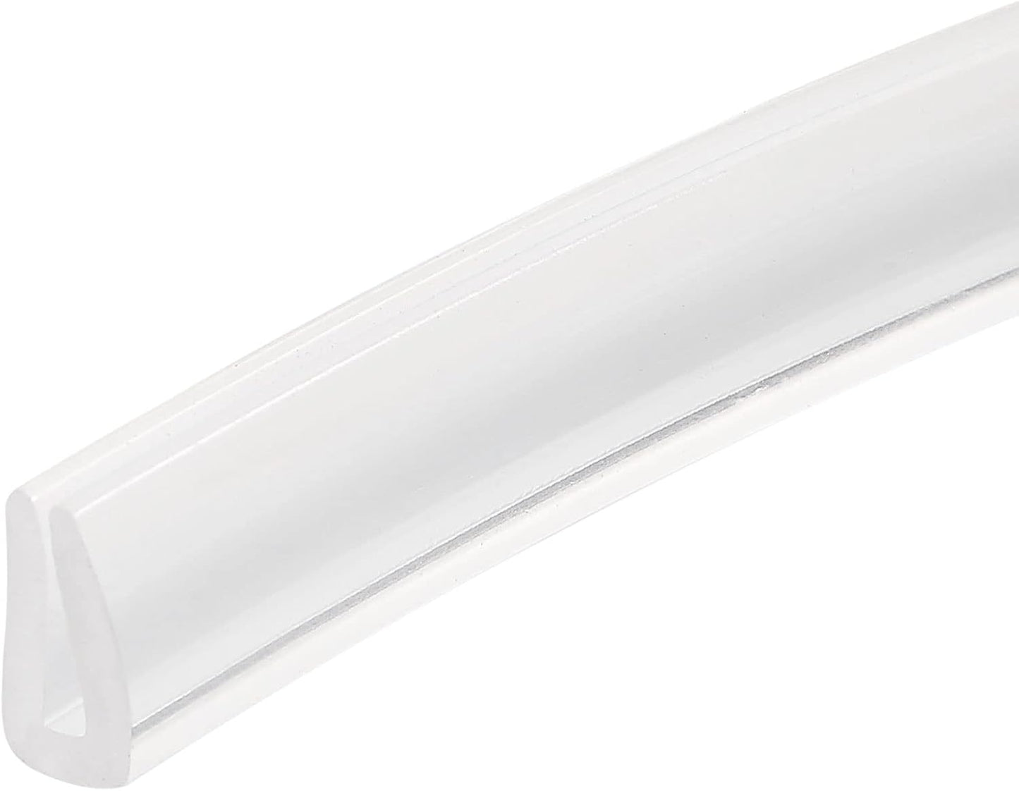 uxcell U Channel Edge Trim, 4.9ft Length Soft Rubber Guard Seal Strip Edge Protector Fit for 1-2mm Edge, (9/32" W x 5/32" H) Clear