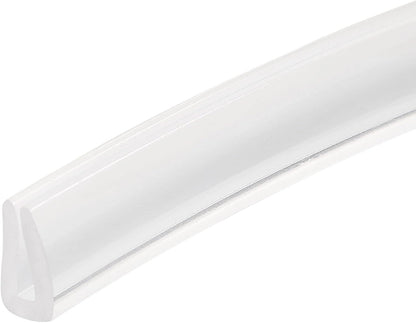 uxcell U Channel Edge Trim, 4.9ft Length Soft Rubber Guard Seal Strip Edge Protector Fit for 1-2mm Edge, (9/32" W x 5/32" H) Clear