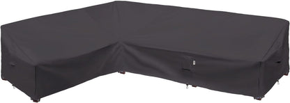 Patio Deck Box Cover, 63x30 Inch Fire Pit Covers with Straps and Handles, Waterproof Heavy Duty Outdoor Furniture Winter Cover for Keter, Suncast, Lifetime Container