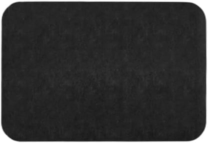 TYUU Bath Mat, Bathroom Rugs Non Slip Washable Thin Absorbent Quick Dry Bath Mat Fits Under Door Bathroom Floor Mat Perfect for Bath, Shower, or Sink 16"x24" Dark Grey