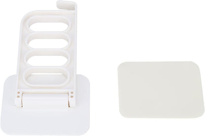 GOTOTOP Laundry Rack, PVC Wall Mounted Clothes Dryer Rack with Traceless Adhesive, 4 Hole Rotating Hanger, 5kg Load, Space Saving for Bathroom Closet Door Glass (Beige)