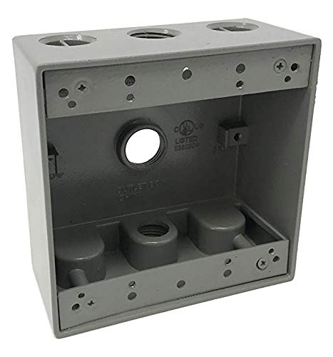 Sealproof 1-Gang Extra Deep Weatherproof in Use Outdoor Duplex Outlet Cover with Box Kit, Lockable, UL Extra Duty Compliant, 18 Configurations