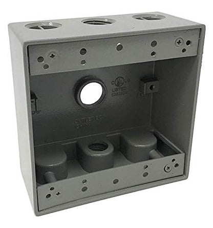 Sealproof 1-Gang Extra Deep Weatherproof in Use Outdoor Duplex Outlet Cover with Box Kit, Lockable, UL Extra Duty Compliant, 18 Configurations