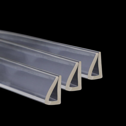 Clear Edge Banding U-Shape Edge Trim Transparent Sealing Strips Glass Tables Edge Protector Scratch-Proof Channel Edge Trim for 0.02-1inch Thick(2m-6.5ft 2-3mm(0.08-0.12in))