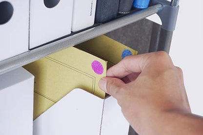 Royal Green Dot Sticker 11/16" Inch (17mm) Colored Labels in Purple - 2400 Pack - Colors B