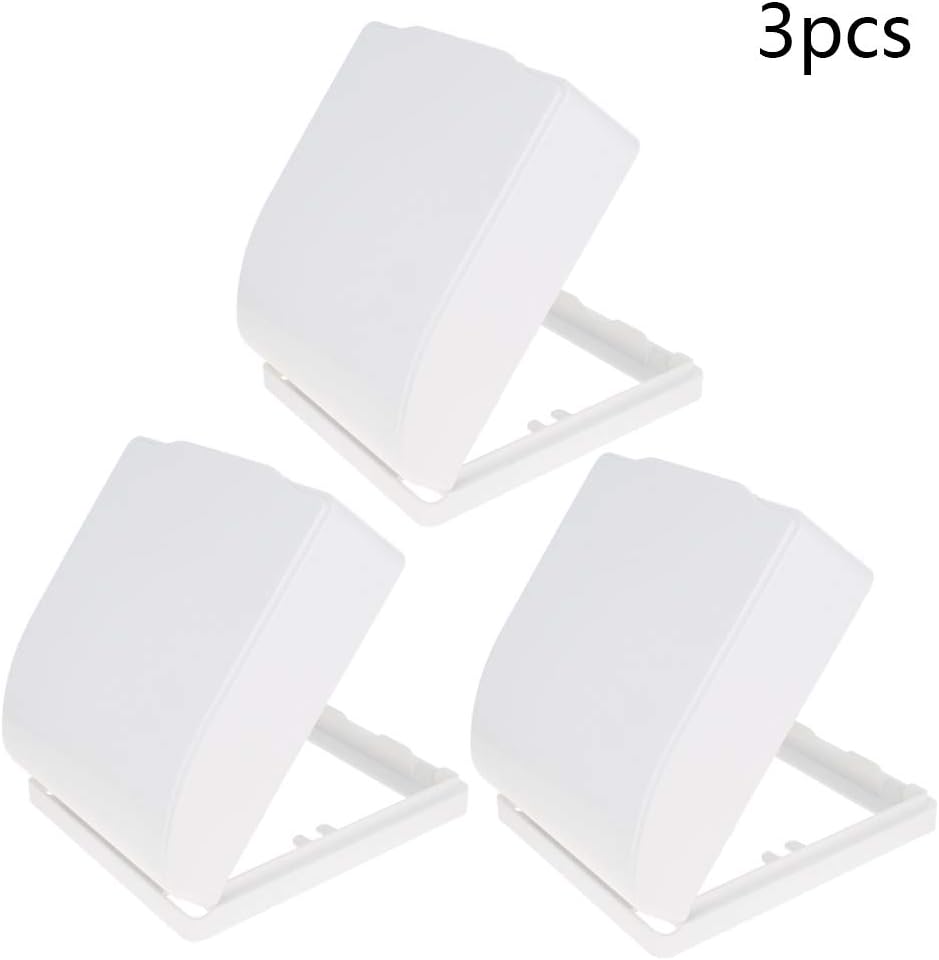 Heyiarbeit Weatherproof Cover Plug in Use Outlet Receptacle Protector 3.86"x4.33"x1.69"(LxWxH) for Retrofit Siding Construction 86 Type White 1Pcs