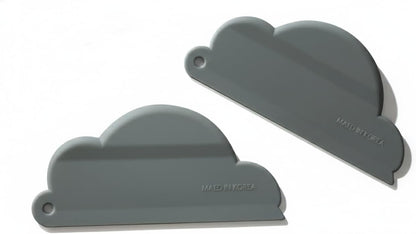 Carrotez Mini Shower Squeegee for Glass Doors, Window Cleaner, 2 Pack, Ivory & Gray