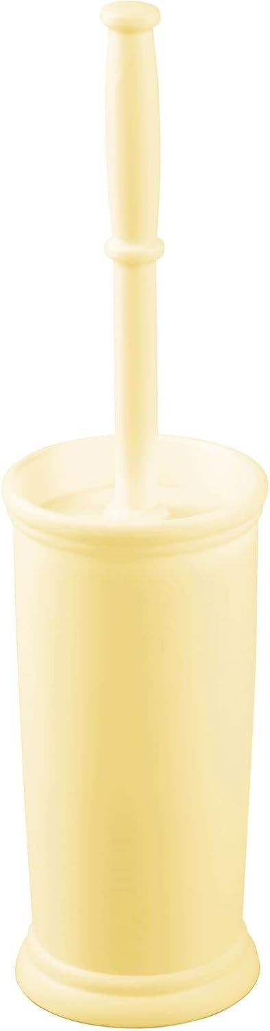 mDesign Metal Freestanding Slim Toilet Bowl Brush and Holder
