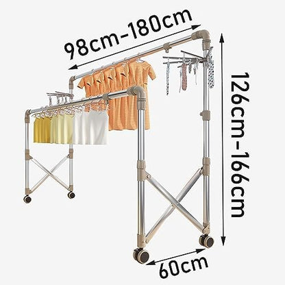 Foldable Portable Space Saving Clothes Drying Rack, Wall Mounted Clothes Rack, Clothes Drying Racks Outdoor,for Drying Cap, Face Mask, Socks, Towels, Underwear, Diapers