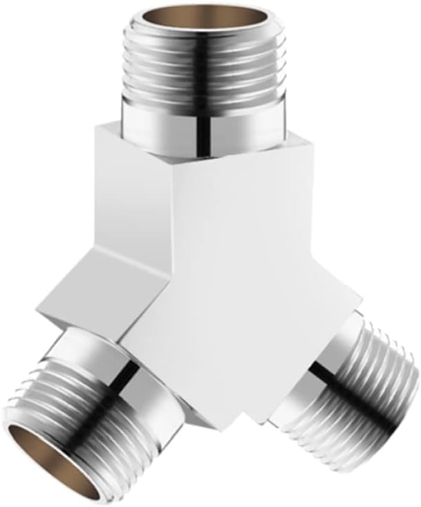 Water Diverter Fitting Adapter, Add-A-Tee G1/2" Hose Connector Adapter for Angle Valve adapter, Shower arms, Toliet Bidet Sprayer, Hose Pipe Fittings (3 Way T2)