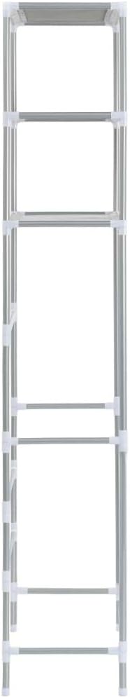 3-Tier Storage Rack Over Laundry Machine, Stainless Steel Over Washer Dryer Shelf, 27.2x11x66.5 Inches Black Organizer for Bathroom and Laundry Room