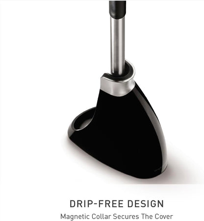 simplehuman Toilet Brush with Caddy, Stainless Steel, White
