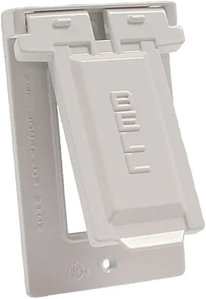 BELL 1-Gang Gray GFCI Weatherproof Electrical Outlet Cover 5103-0, Outdoor Outlet Cover for Electrical Box, Scratch-Resistant Aluminum Weatherproof Cover