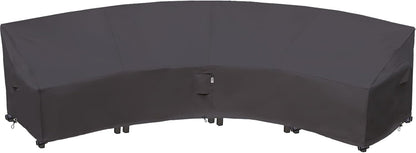 Patio Deck Box Cover, 63x30 Inch Fire Pit Covers with Straps and Handles, Waterproof Heavy Duty Outdoor Furniture Winter Cover for Keter, Suncast, Lifetime Container