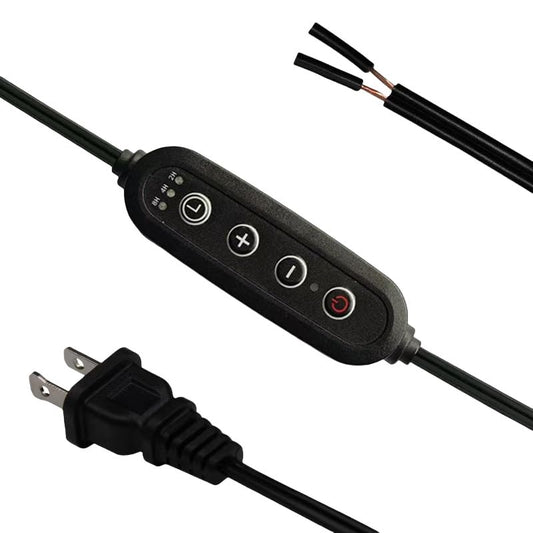 Candle Warmer Lamp Cord Replacement Power Cord with Timmer Dimmer Switch Plug Cable for Candle Warmer Lamp with Timer Dimmable Wax Melt Warmer Jar Candles Light Bulbs
