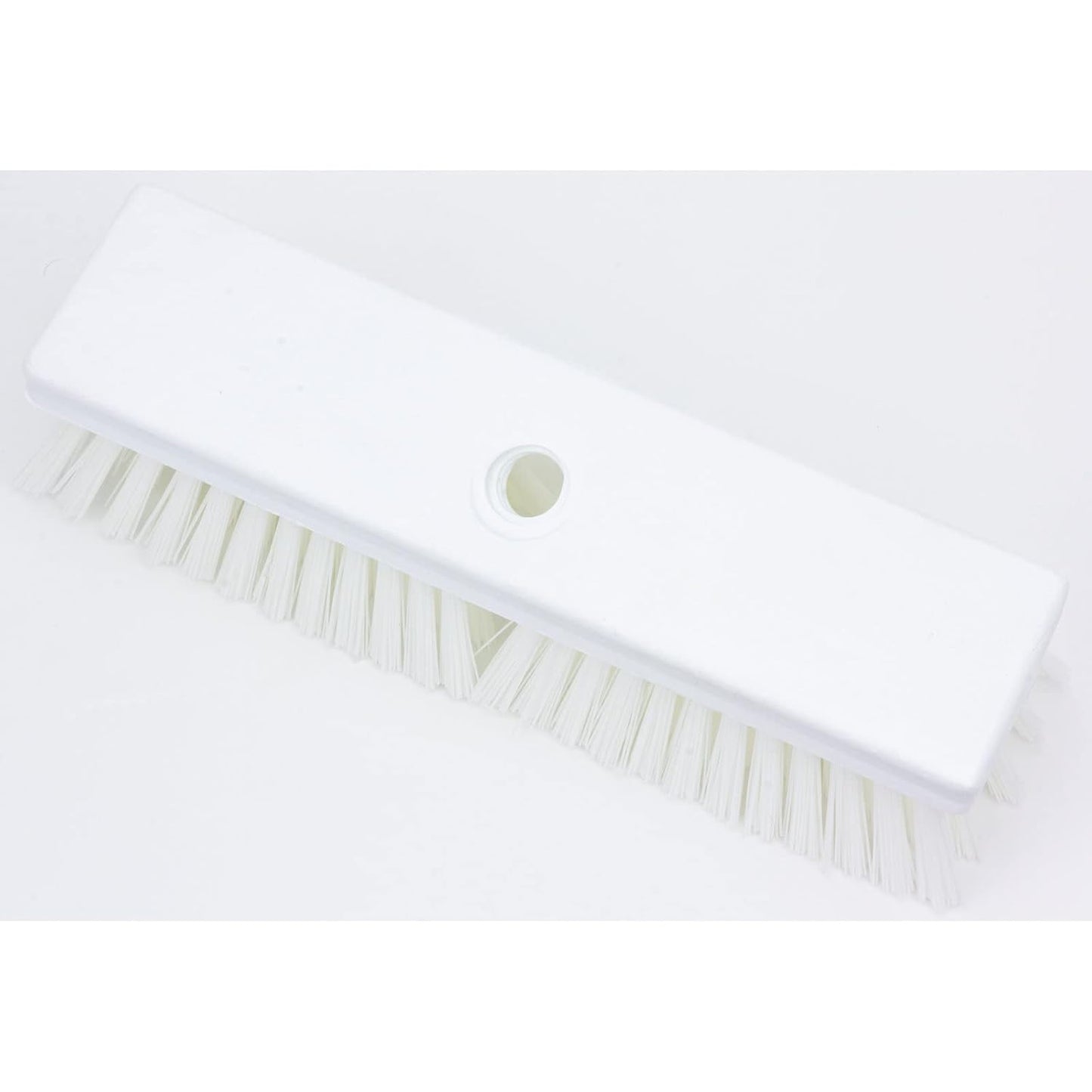 SPARTA Plastic Floor Scrub Brush, Brush Head Only, Deck Brush with ACME Standard Thread Fitting for Deck, Industrial Kitchens, and Hospitals, 10 Inches, Yellow
