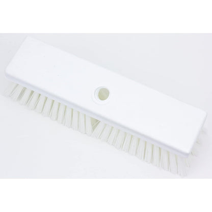 SPARTA Plastic Floor Scrub Brush, Brush Head Only, Deck Brush with ACME Standard Thread Fitting for Deck, Industrial Kitchens, and Hospitals, 10 Inches, Yellow