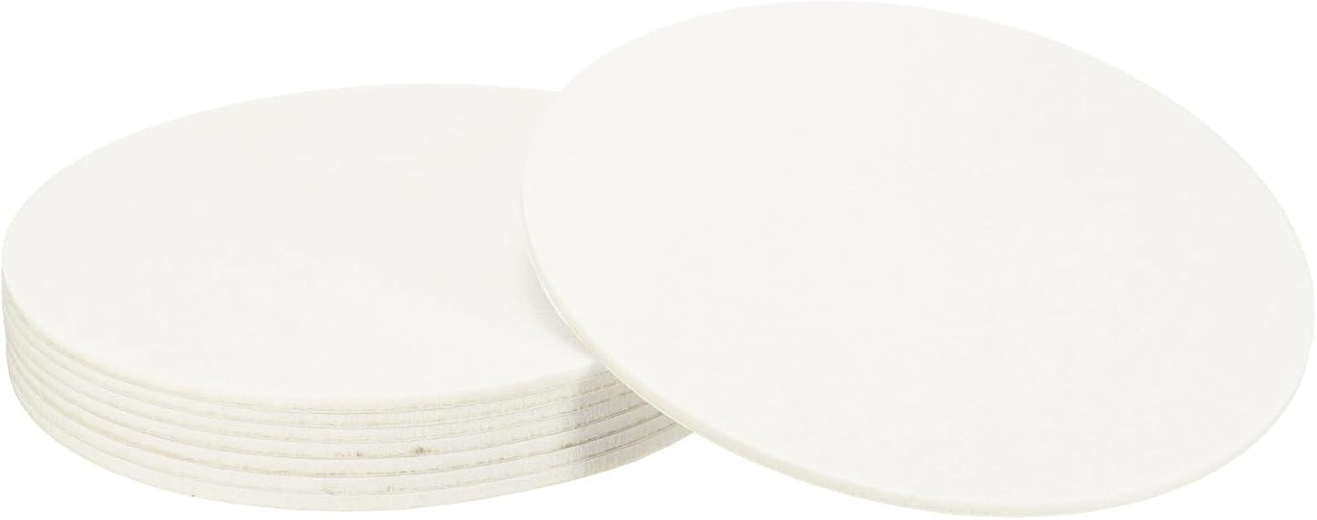 uxcell 32Pcs Non Slip Furniture Pads, 3" Round Self Adhesive Felt Bumpers Noise Reducing Furniture Feet Floor Protector for Chairs Tables Furniture Legs (White 0.2" Thick) - Colors A