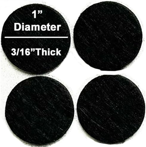 48 Pcs Self Adhesive 1" Round Felt Furniture Pads (White, 1")