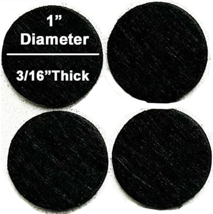 48 Pcs Self Adhesive 1" Round Felt Furniture Pads (White, 1")