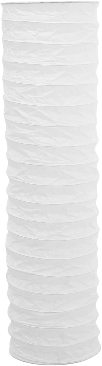 Paper Floor Lamp Shade Replacement Foldable Standing Nordic Style Light Cover Long Rice Paper Chandelier Protector for Home Hotel Bedroom White