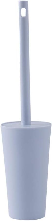 Toilet Bowl Brush and Holder, Covered Bathroom Toilet Brush, Bathroom Deep Cleaning Toilet Cleaner Scrubber Under Rim with Curved Bristle, Space Saving, Deep Cleaning Brush for Toilet (Blue)