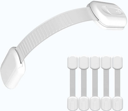 Cabinet Locks (6 Pack) Self Adhesive Drawer Latches for Home Furniture, Fridge & Cabinets, No Drilling Required