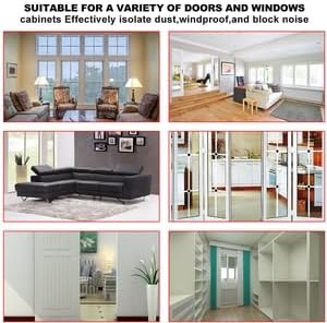 Weather Stripping Door Seal Strip for Doors and Windows, 1In x 1/8In x 33Ft x 2 Roll Foam Insulation Tape Self Adhesive,Sound Proof,Weatherstrip,Pipe Cooling, Air Conditioning Seal Strip - Colors A