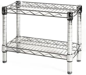 Shelving Inc. 12" d x 30" w Chrome Wire Shelving with 2 Tier Shelves, Weight Capacity 800lbs Per Shelf