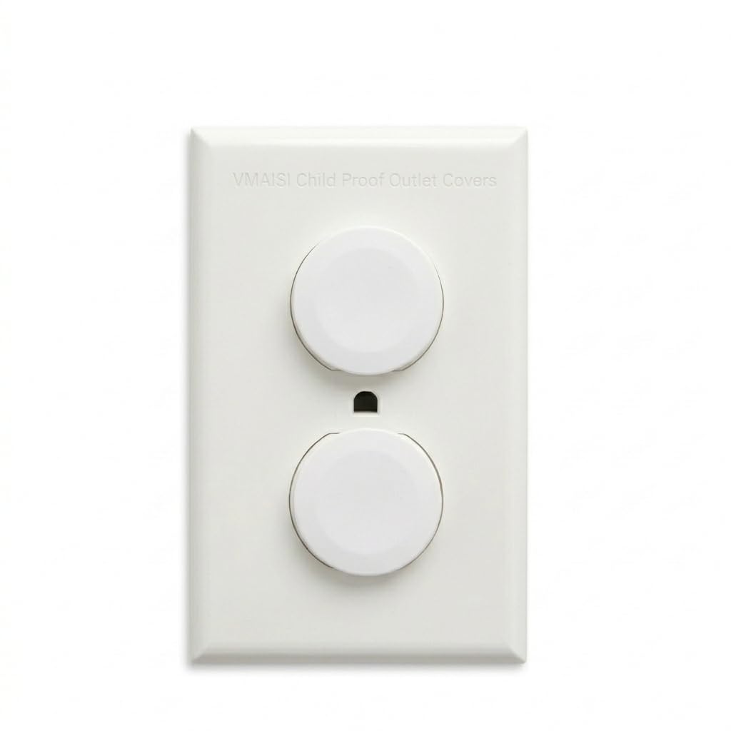 Vmaisi 62 Pieces Outlet Covers ChildProof Plug Protector - Baby Proofing Electrical Safety Outlet Plugs for Unused Wall Outlets, Home Travel Hotel Child Safety | for Unused Wall Outlets, Home Travel Hotel Child Safety