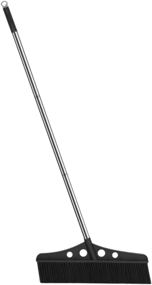 ORFOFE Heavy Duty Outdoor Broom with Handle Detachable Garden Sweeper for Patios Decks and Garages Ergonomic Grip Stainless Steel Construction Versatile for Various
