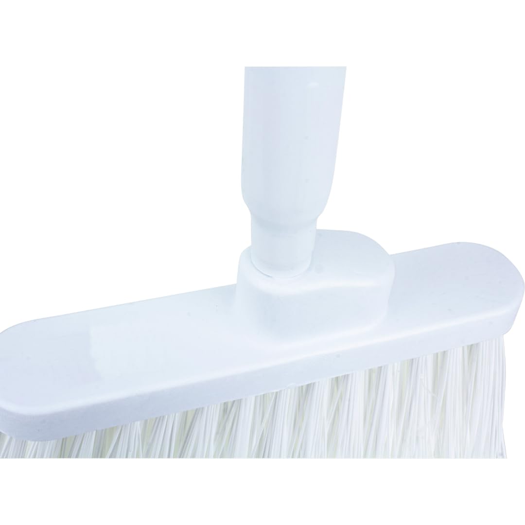 SPARTA Plastic Broom Head, Angled, Un-Flagged for Large Debris Indoor, Outdoor, Home, Restaurant, Lobby, Office, 12 Inches, Green
