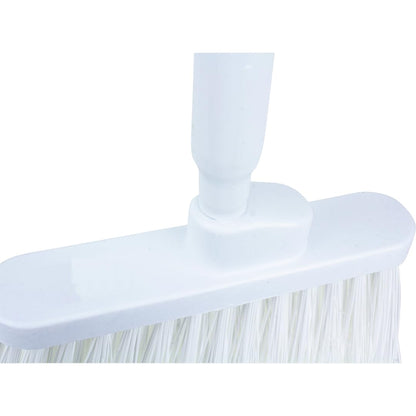 SPARTA Plastic Broom Head, Angled, Un-Flagged for Large Debris Indoor, Outdoor, Home, Restaurant, Lobby, Office, 12 Inches, Green