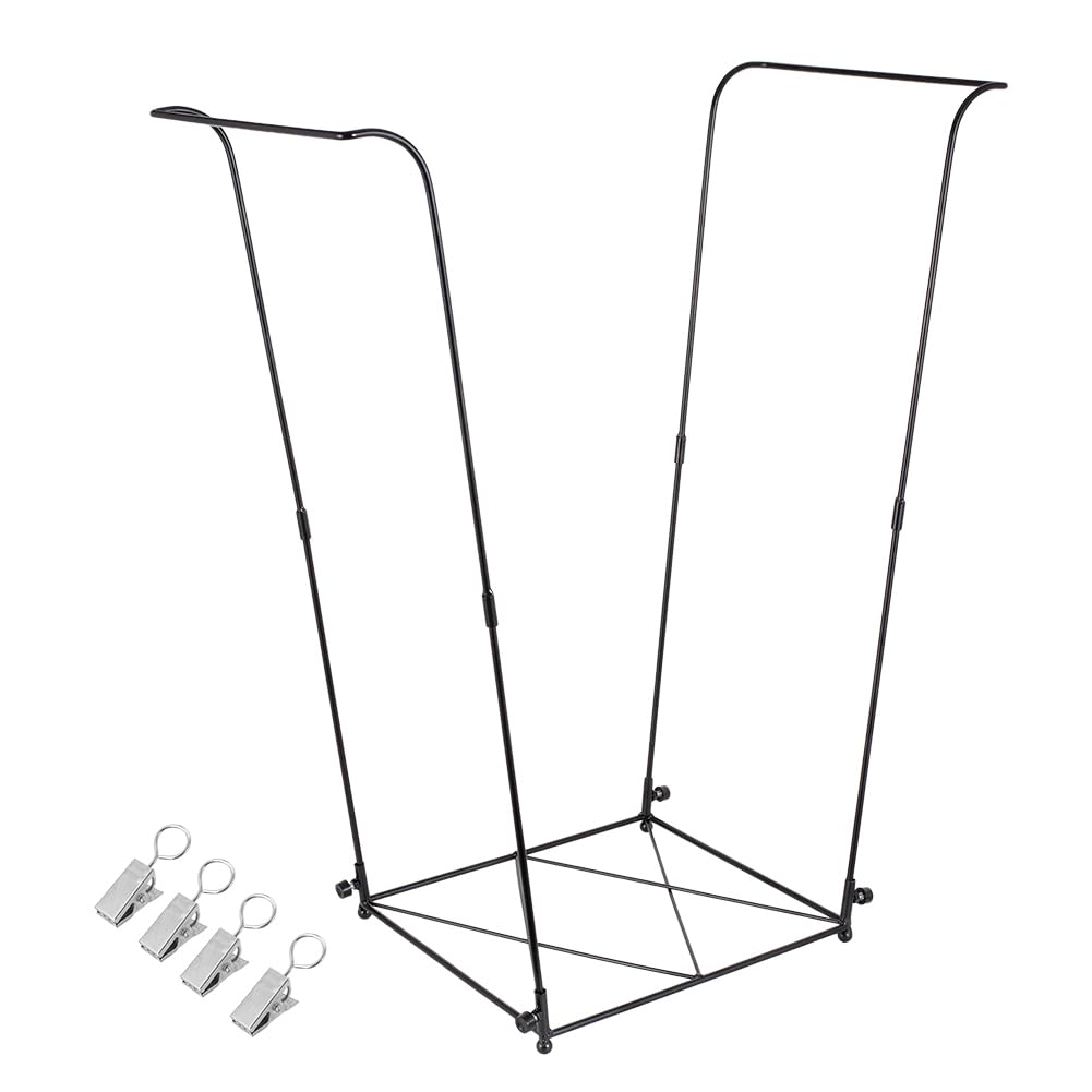 Trash Bag Holder, Garbage Bag Holder, Metal Leaf Bag Holder Stand | Portable Trash Bag Holder for 30-45 Gallon for Lawn, Yard, Camping, Outdoor, S-Shape Base