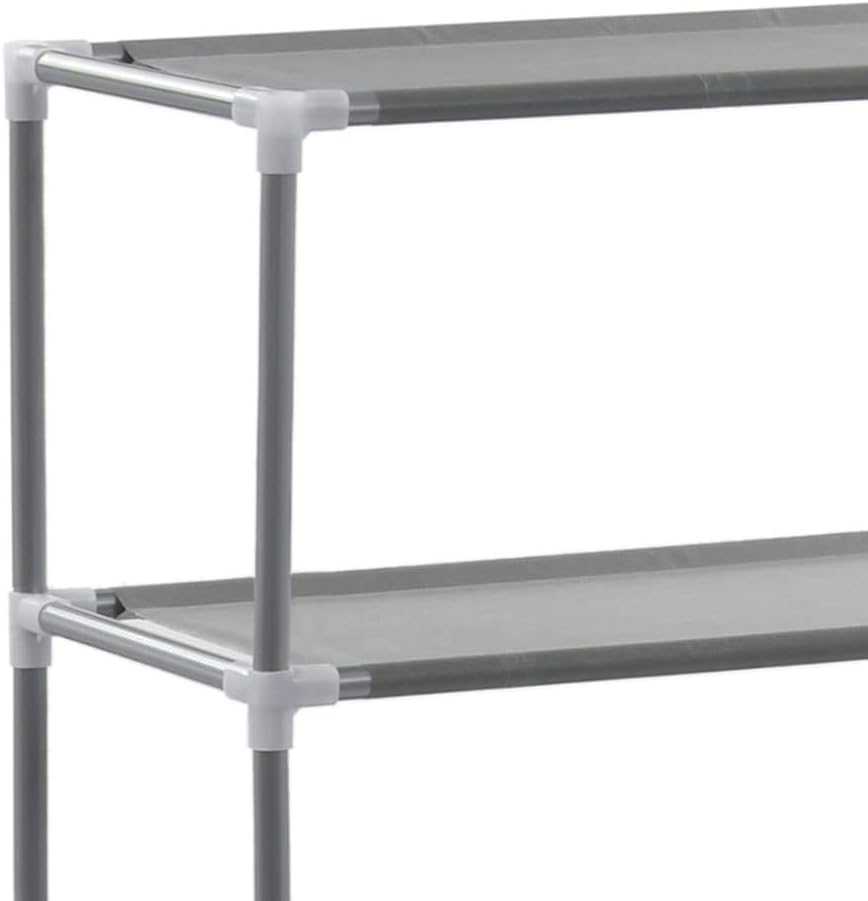 vidaXL Storage Shelf, 3-Tier Washing Machine Storage Rack, Above Washer Dryer Organizer Stand, Freestanding Bathroom Storage Rack, Silver