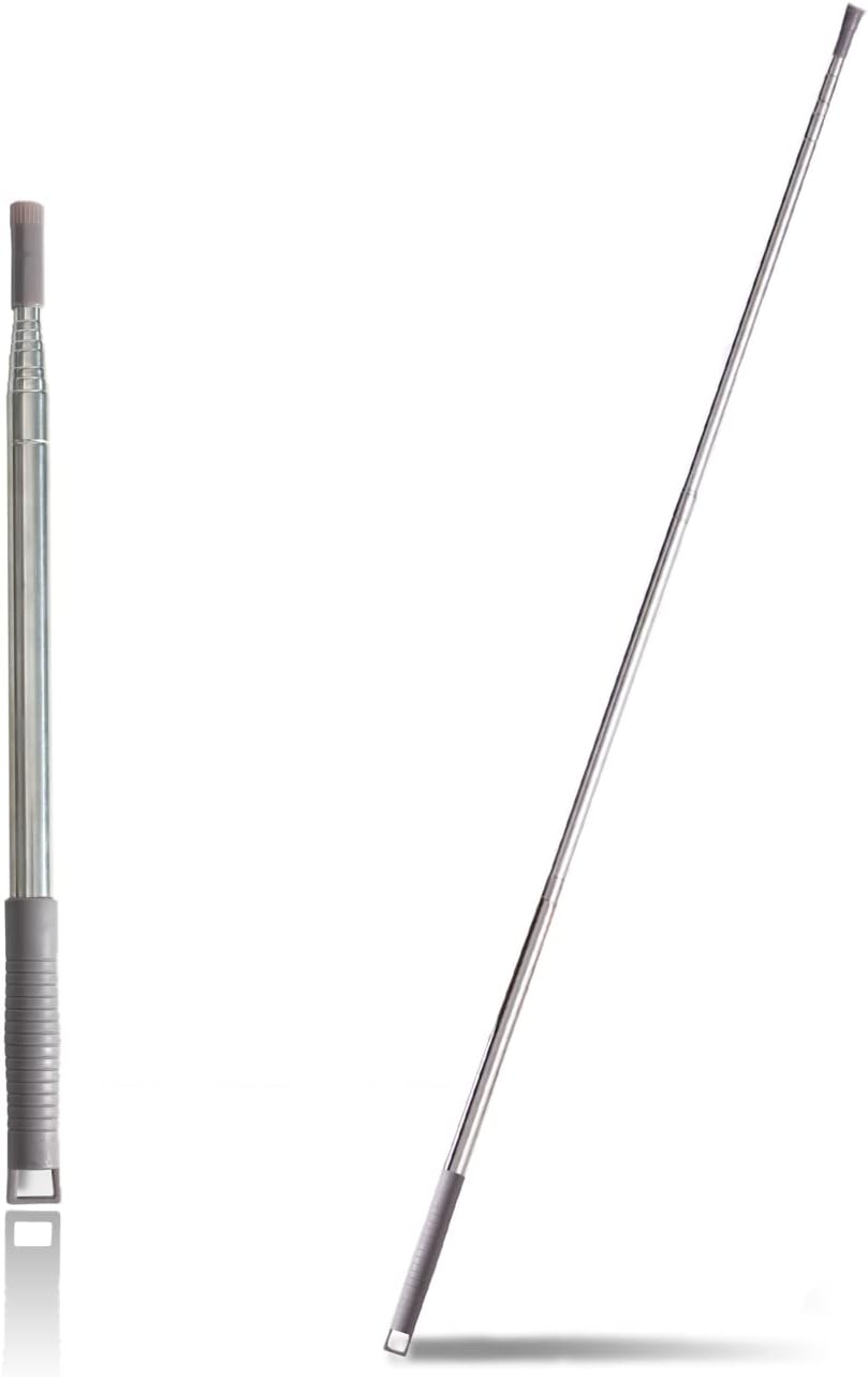 Upgraded Thickened Extension Pole 16'-80', Sturdy Long Telescoping Pole Attachment Microfiber Duster for High Ceiling Cleaning by OOSOFITT