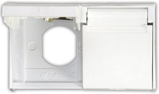 JR Products 47505 Polar White Duplex Weatherproof Outlet Cover