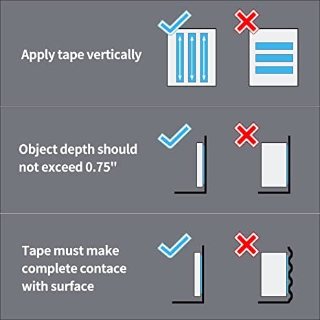 Art3d Double-Sided Tape (4-Roll of 10FT), Removable, Traceless, Washable, Reusable - Multipurpose Tape as Seen on TV (1/24" x 1/2" x 10', 4)
