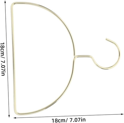 ULTECHNOVO 5pcs Wall-Mounted Scarf Organizer Rack in Golden Iron, Semi-Circle Clothes Drying Hangers for Laundry Room and Bedroom, Space Efficient Design Prevents Slipping for Scarves