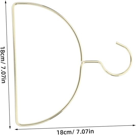 ULTECHNOVO 5pcs Wall-Mounted Scarf Organizer Rack in Golden Iron, Semi-Circle Clothes Drying Hangers for Laundry Room and Bedroom, Space Efficient Design Prevents Slipping for Scarves