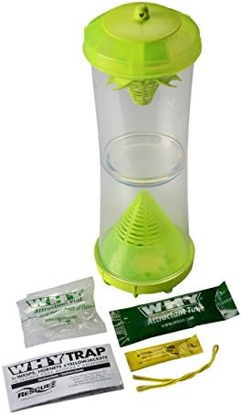 RESCUE! WHY Trap for Wasps, Hornets, & Yellowjackets – Hanging Outdoor Trap - 4 Traps