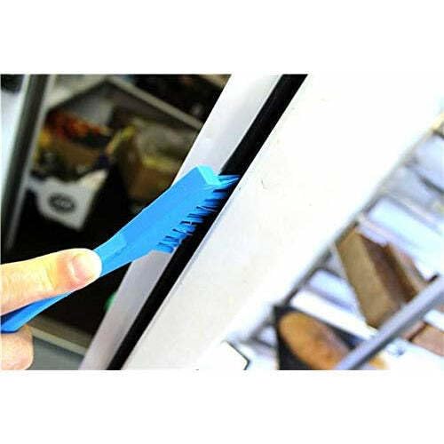Vikan - 44016 Detail Brush, Multifunctional, Slip-Resistant Cleaning Tool, Extra Stiff Polypropylene & Polyester Bristle, 8 Inch, Yellow