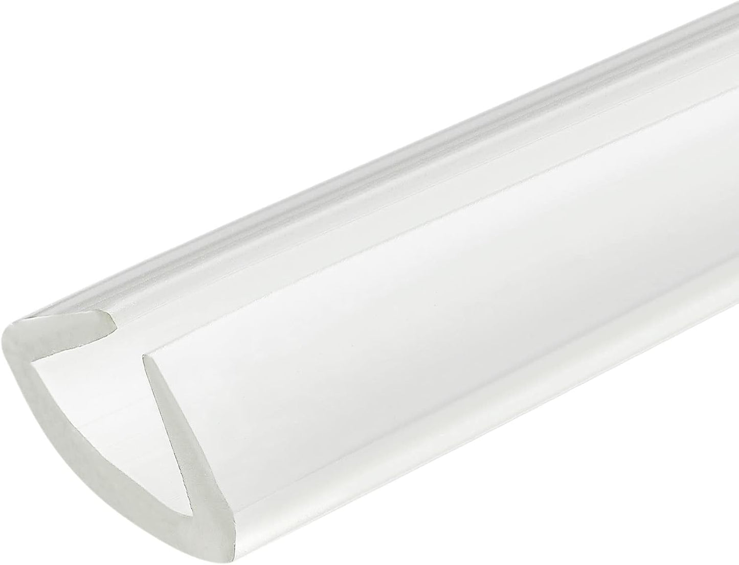 uxcell U Channel Edge Trim, 4.9ft Length Soft Rubber Guard Seal Strip Edge Protector Fit for 1-2mm Edge, (9/32" W x 5/32" H) Clear